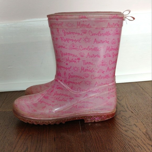 Disney Princesses Pink Rain Boots (for little girls size 12) - Picture 2 of 12